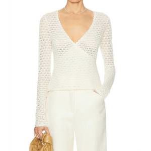 NEW POSSE romy wrap top in crème
